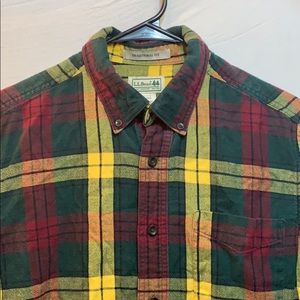 L.L. Bean | Shirts | Ll Bean Plaid Flannel Casual Button Down Shirt ...